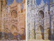 Claude Monet The West Doorway and the Cathedral of Rouen oil painting